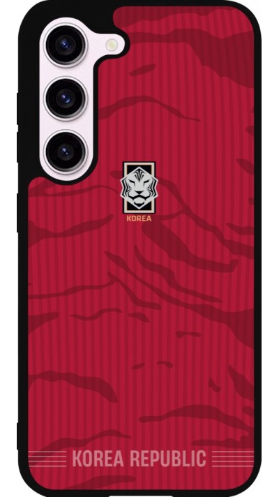 Coque Samsung Galaxy S23 FE - Silicone rigide noir Maillot de football Corée du Sud 2026 personnalisable