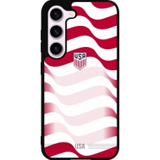 Coque Samsung Galaxy S23 FE - Silicone rigide noir Maillot de football États-Unis 2026 personnalisable