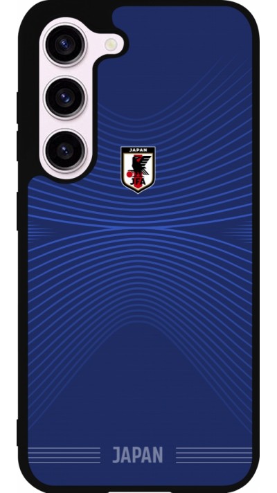 Coque Samsung Galaxy S23 FE - Silicone rigide noir Maillot de football Japon 2026 personnalisable