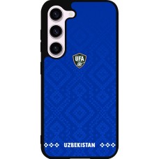Coque Samsung Galaxy S23 FE - Silicone rigide noir Maillot de football Ouzbékistan 2026 personnalisable