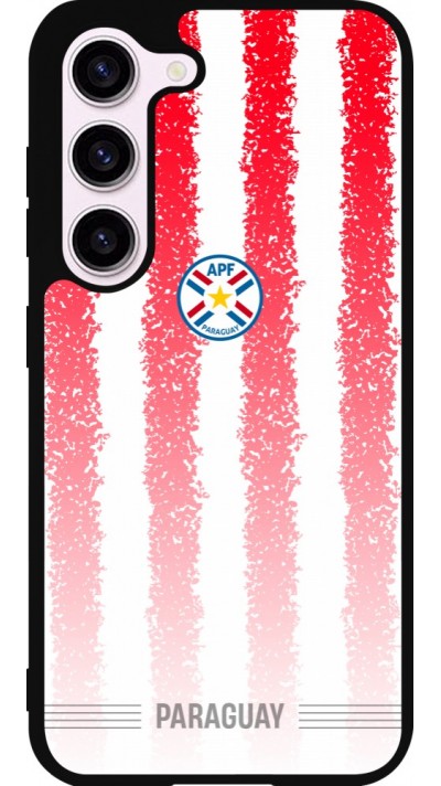 Coque Samsung Galaxy S23 FE - Silicone rigide noir Maillot de football Paraguay 2026 personnalisable