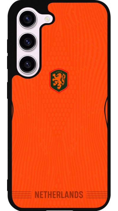 Coque Samsung Galaxy S23 FE - Silicone rigide noir Maillot de football Pays-Bas 2026 personnalisable