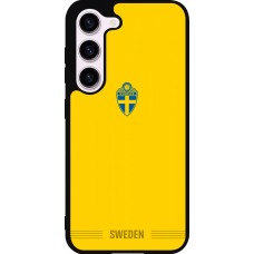 Coque Samsung Galaxy S23 FE - Silicone rigide noir Maillot de football Suède 2026 personnalisable