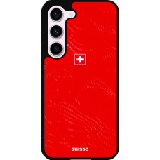 Coque Samsung Galaxy S23 FE - Silicone rigide noir Maillot de football Suisse 2026 personnalisable