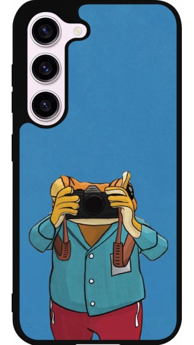 Coque Samsung Galaxy S23 FE - Silicone rigide noir Frog with camera DTMF