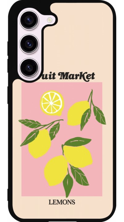 Coque Samsung Galaxy S23 FE - Silicone rigide noir Fruit market lemons 2026