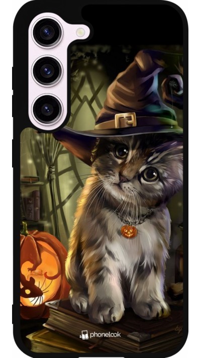 Coque Samsung Galaxy S23 FE - Silicone rigide noir Halloween 21 Witch cat Coque Samsung Galaxy S23 FE - Silicone rigide noir Halloween 21 Witch cat