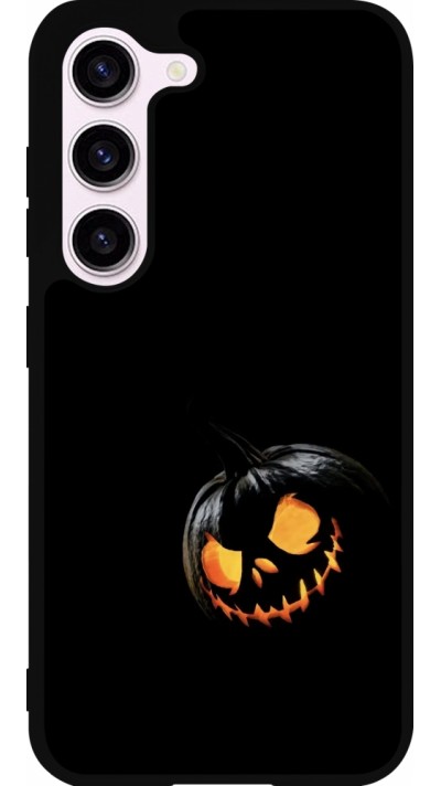 Coque Samsung Galaxy S23 FE - Silicone rigide noir Halloween 2023 discreet pumpkin Coque Samsung Galaxy S23 FE - Silicone rigide noir Halloween 2023 discreet pumpkin