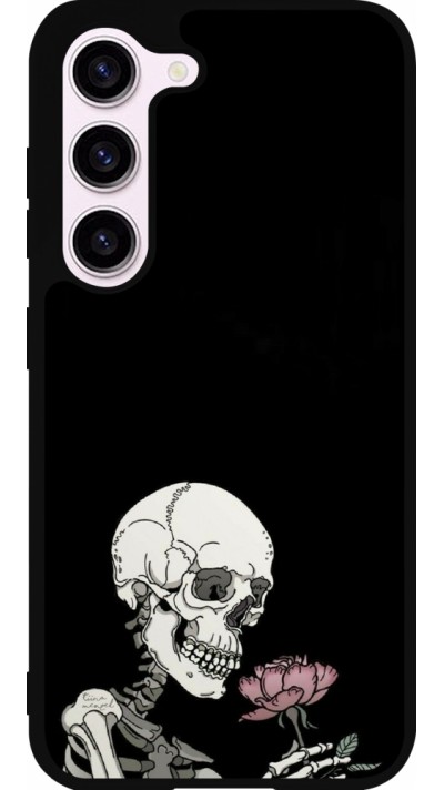 Coque Samsung Galaxy S23 FE - Silicone rigide noir Halloween 2023 rose and skeleton Coque Samsung Galaxy S23 FE - Silicone rigide noir Halloween 2023 rose and skeleton