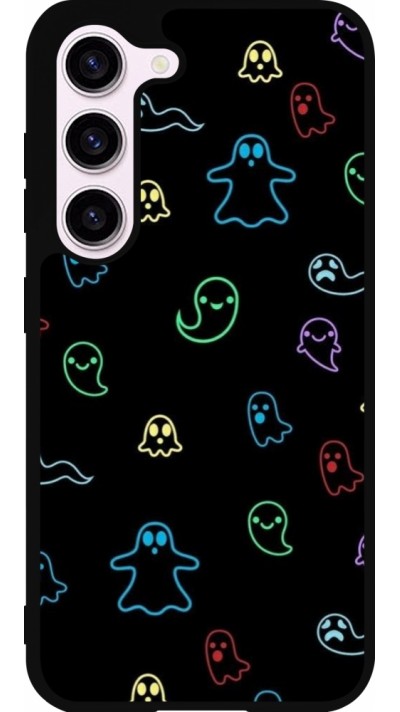 Coque Samsung Galaxy S23 FE - Silicone rigide noir Halloween 2024 colorful ghosts Coque Samsung Galaxy S23 FE - Silicone rigide noir Halloween 2024 colorful ghosts