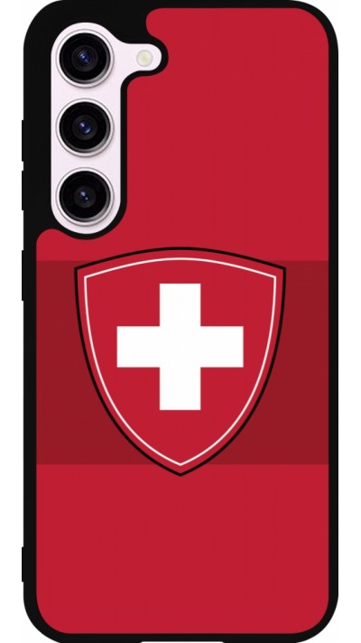 Coque Samsung Galaxy S23 FE - Silicone rigide noir Hockey World Championship Ecusson Suisse