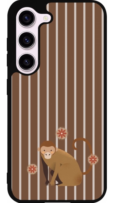 Samsung Galaxy S23 FE Case Hülle - Silikon schwarz Monkey with stripes