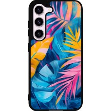 Coque Samsung Galaxy S23 FE - Silicone rigide noir Palms Blue