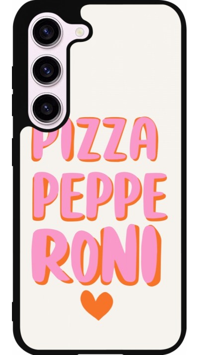 Coque Samsung Galaxy S23 FE - Silicone rigide noir Pizza pepperoni 2026