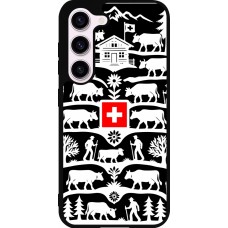 Coque Samsung Galaxy S23 FE - Silicone rigide noir Poya Suisse 3 noir