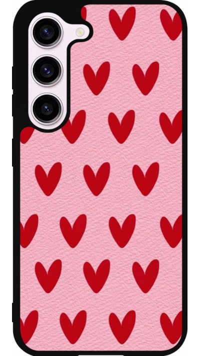 Samsung Galaxy S23 FE Case Hülle - Silikon schwarz Saint Valentines Day 26 Pattern heart