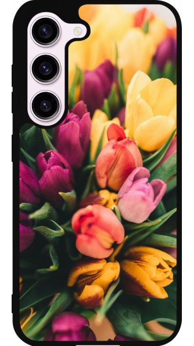 Coque Samsung Galaxy S23 FE - Silicone rigide noir Bouquet of tulips 2026
