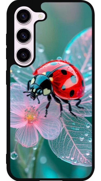 Coque Samsung Galaxy S23 FE - Silicone rigide noir Ladybird in bloom 2026