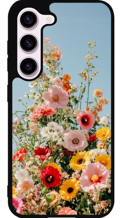 Coque Samsung Galaxy S23 FE - Silicone rigide noir Spring flowers 2026