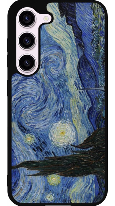 Coque Samsung Galaxy S23 FE - Silicone rigide noir Tableau art - La Nuit étoilée - Van Gogh