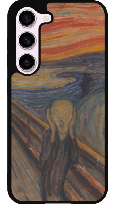 Coque Samsung Galaxy S23 FE - Silicone rigide noir Tableau art - Le Cri - Edvard Munch