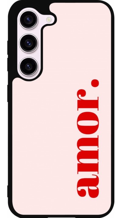 Coque Samsung Galaxy S23 FE - Silicone rigide noir Valentine 2024 amor