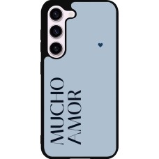 Coque Samsung Galaxy S23 FE - Silicone rigide noir Valentine 2024 mucho amor azul