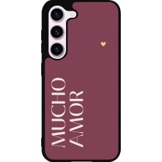 Coque Samsung Galaxy S23 FE - Silicone rigide noir Valentine 2024 mucho amor rosado