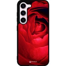 Samsung Galaxy S23 FE Case Hülle - Silikon schwarz Valentine 2022 Rose