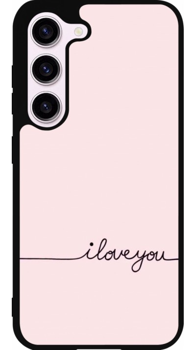 Coque Samsung Galaxy S23 FE - Silicone rigide noir Valentine 2023 i love you writing