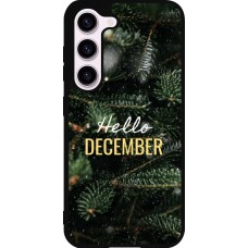 Coque Samsung Galaxy S23 FE - Silicone rigide noir Winter 25 Winter hello december