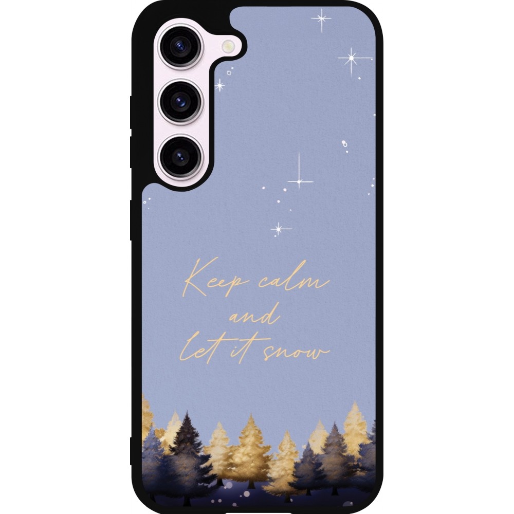 Coque Samsung Galaxy S23 FE - Silicone rigide noir Winter 25 Winter illustration of trees