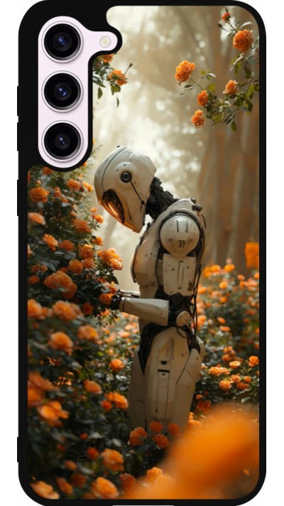 Coque Samsung Galaxy S23+ - Silicone rigide noir Astronaut flowers 2025