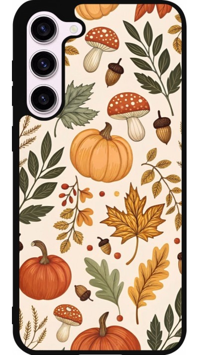 Coque Samsung Galaxy S23+ - Silicone rigide noir Autumn 25 Autumn pattern