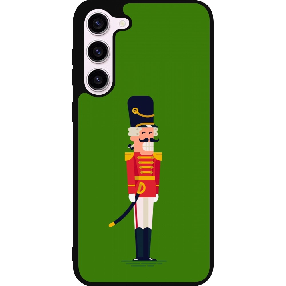Coque Samsung Galaxy S23+ - Silicone rigide noir Christmas 25 Nutcracker Green