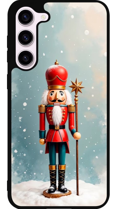 Coque Samsung Galaxy S23+ - Silicone rigide noir Christmas 25 Nutcracker Snow
