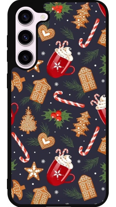 Coque Samsung Galaxy S23+ - Silicone rigide noir Christmas 25 Pattern Gingerbread House