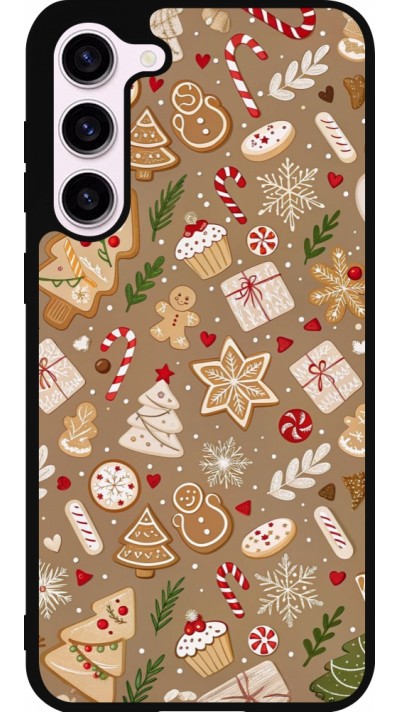 Coque Samsung Galaxy S23+ - Silicone rigide noir Christmas 25 Pattern Ginger Cookie