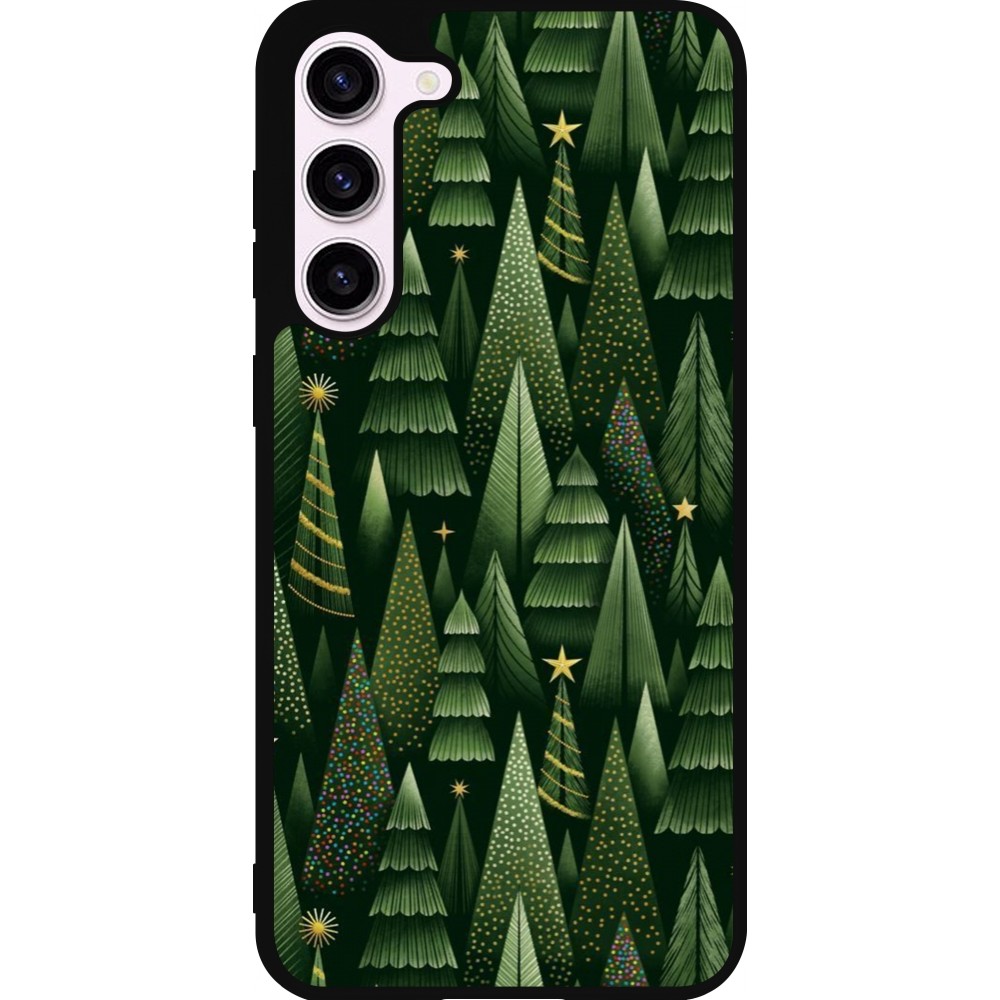 Coque Samsung Galaxy S23+ - Silicone rigide noir Christmas 25 Pattern Xmas Tree