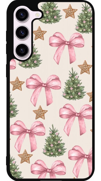 Coque Samsung Galaxy S23+ - Silicone rigide noir Christmas 25 Vintage Ribbons