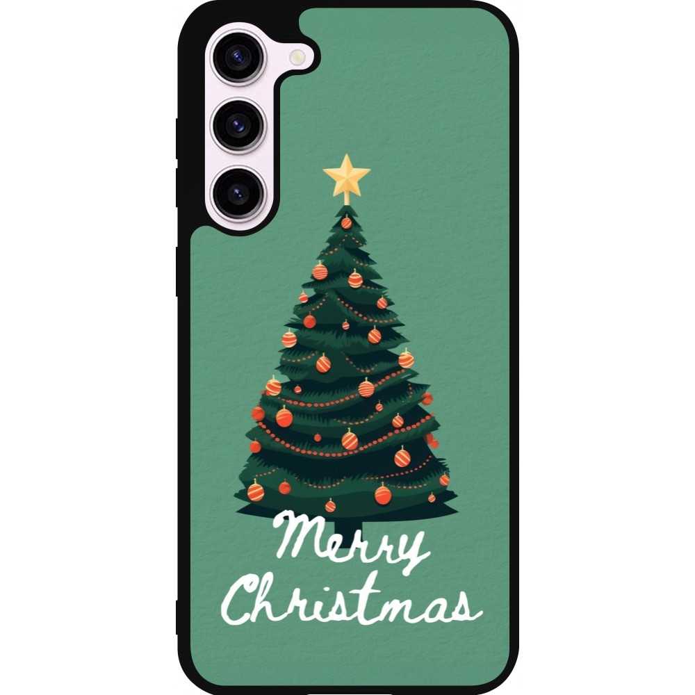 Coque Samsung Galaxy S23+ - Silicone rigide noir Christmas 25 Xmas Tree