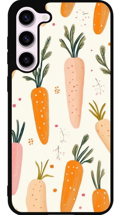 Coque Samsung Galaxy S23+ - Silicone rigide noir Easter 2026 Illustration carrots