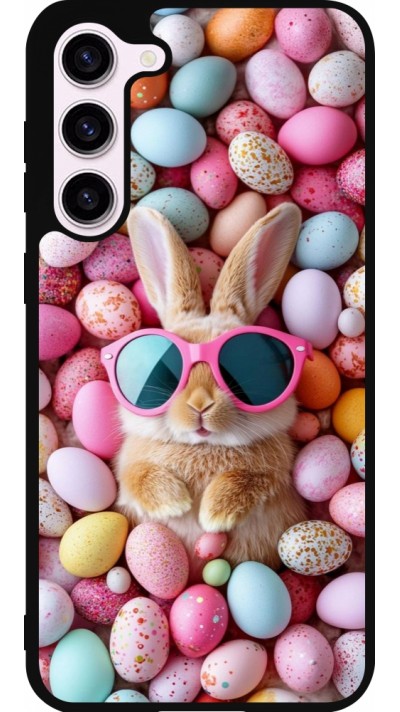Coque Samsung Galaxy S23+ - Silicone rigide noir Easter 2026 Rabbit fun