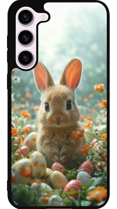Coque Samsung Galaxy S23+ - Silicone rigide noir Easter 2026 Rabbit in the garden