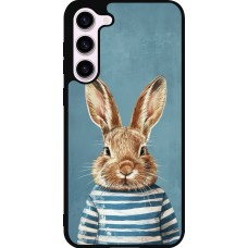 Coque Samsung Galaxy S23+ - Silicone rigide noir Easter 2026 Rabbit navy