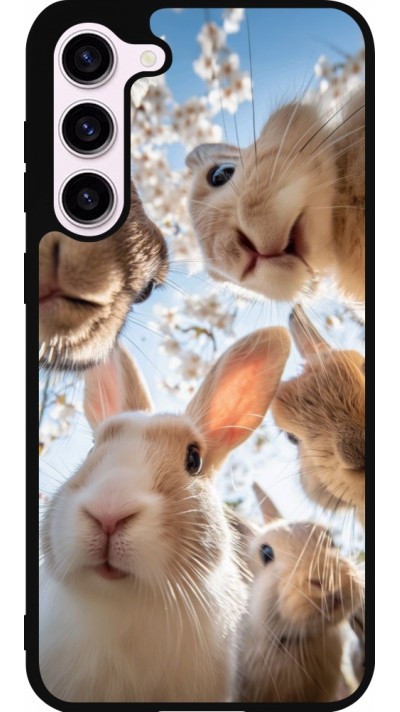 Coque Samsung Galaxy S23+ - Silicone rigide noir Easter 2026 Rabbits