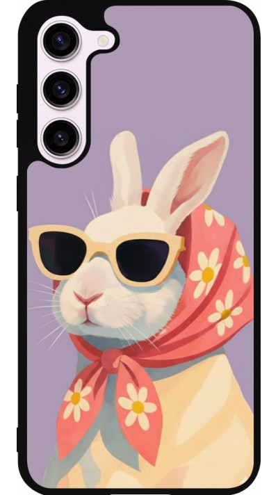 Coque Samsung Galaxy S23+ - Silicone rigide noir Easter 2026 Rabbit with scarf