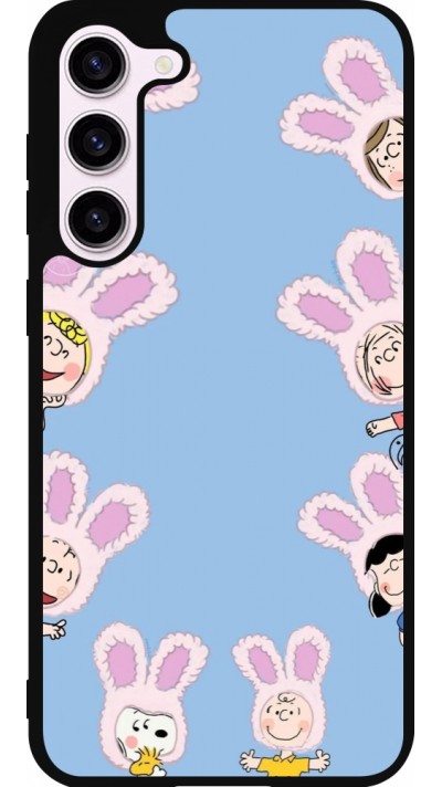 Coque Samsung Galaxy S23+ - Silicone rigide noir Easter 2026 Snoopy