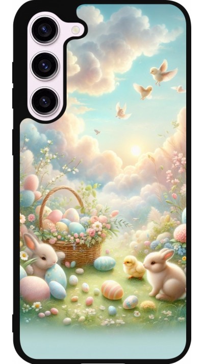 Coque Samsung Galaxy S23+ - Silicone rigide noir Easter 2025 Pastel Pâques