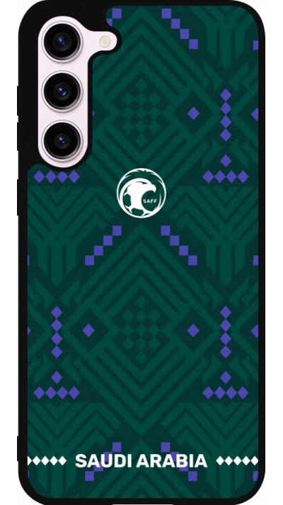 Coque Samsung Galaxy S23+ - Silicone rigide noir Maillot de football Arabie saoudite 2026 personnalisable